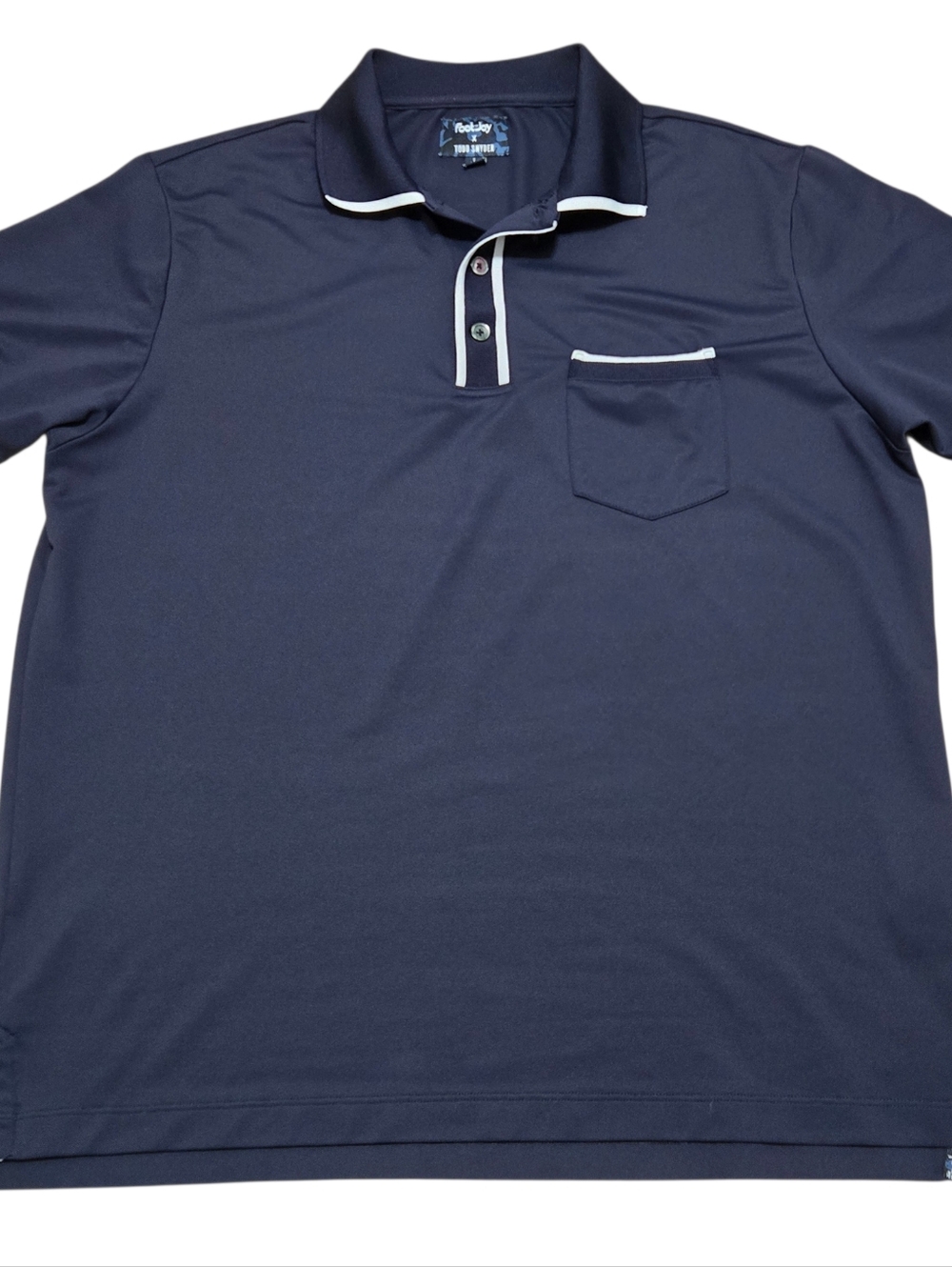 FootJoy X Todd Snyder Mens L Polo Shirt Short-Sleeve Golf Poly Spandex Navy Blue